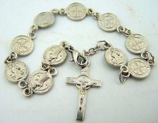 Newly listed Needzo PLC Womens Saint Benedict Silver Plated Rosary 