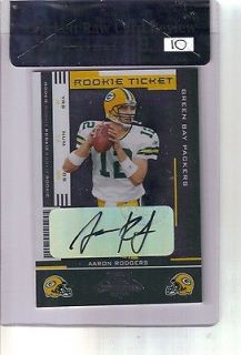 2005 Playoff Contenders Aaron Rodgers Auto Autograph /530 BGS 9 10 