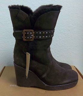 NEW EMU WOMENS HEIGHTON LO SIZE 6 CHOCOLATE BROWN SUEDE BOOTS 