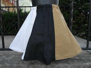 Girls Skirt w/ trim sz 2T/3T Brown Black White medieval Gypsy Pirate 