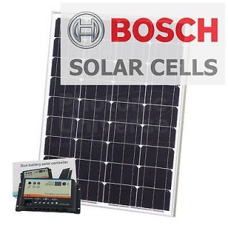 80W 12V dual battery solar panel kit for camper / boat with controller 