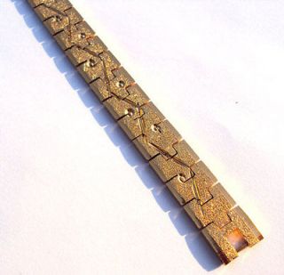 14k yellow gold filled bangle watch band Masculine Mens bracelet gift 