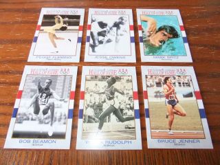 1991 impel USA Olympic Cards 6 Card Prototype set Jesse Owens Bruce 