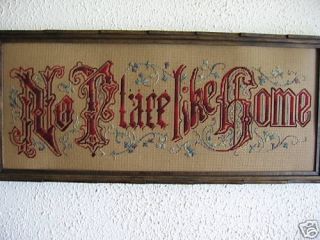antique motto sampler embroidery kit no place like home  39 