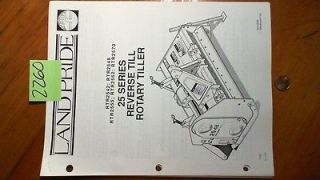   25 Series Reverse Till Rotary Tiller Owners Operators Manual Parts