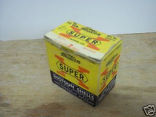 Vintage Western Super X 12 Gauge Shotgun Shell Box (empty)   hunting 