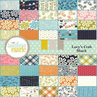 Lucys Crab Shack Moda Fabric Quilt Scrap Bag Strips 2 + Yards 