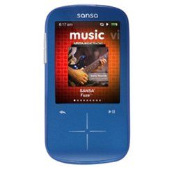 SanDisk Sansa Fuze SDMX20R Blue 8 GB Digital Media Player Latest Model 