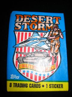 Pack of Topps Desert Storm Coalition For Peace Trading Cards (1991)