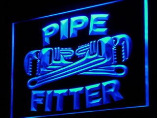j097 b pipe fitter tools display shop neon light sign