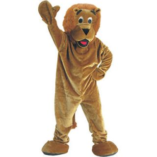 deluxe plush roaring lion mascot adult costume
