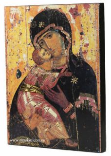 RUSSIAN ORTHODOX ICON   VLADIMIR THE MOTHER OF GOD. Early XII th 