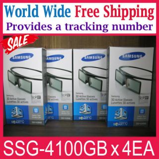 Samsung Genuine] 3D TV Active Glasses SSG 4100GB x 4EA ( Battery 