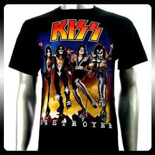 Kiss Punk Rock n Roll Music Band Retro T shirt Sz XXL 2XL Ki10