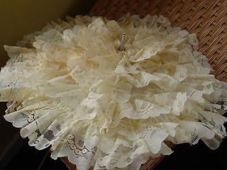 Small Vintage Umbrella Parasol ~ Off White Lace Material ~age?