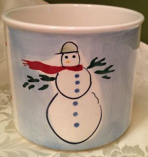 Eddie Bauer Home Holiday Christmas Coffee Tea Mug Snowman Deer Tree