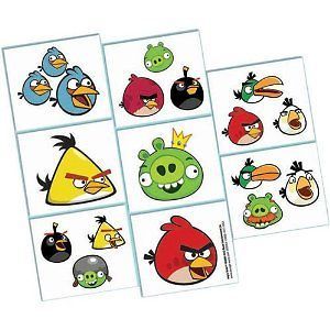 angry birds party favors temporary tattoos 16ct 