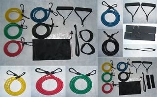 11pc resistance bands used w p90x program yoga abs new