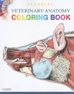Saunders Veterinary Anatomy Coloring Book by Saunders 2010, Paperback 