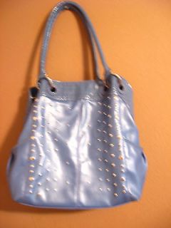 genna de rossi blue silver stud handbag purse