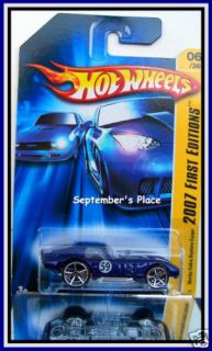 2007 hot wheels 006 shelby cobra daytona coupe blue time