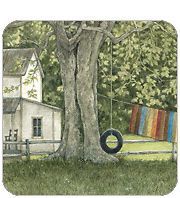 tire swing coasters set of four bonnie heppe fisher legacy