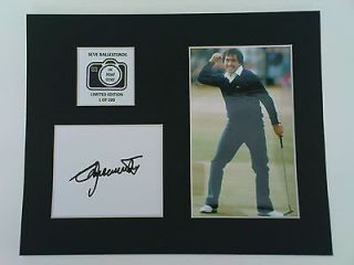 Limited Edition Seve Ballesteros Golf Signed Mount Display AUTOGRAPH 