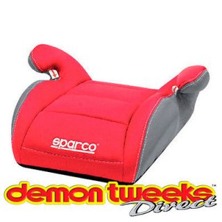 sparco f100k child car booster seat in grey red 1st