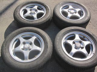 OZ enkei complete set(4) of 15 inch wheels good tires 4x4.25 bolt 
