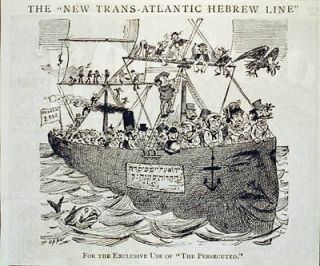 New Trans Atlantic Hebrew Line,1881,crow​ded ship,Jewish Immigrants 