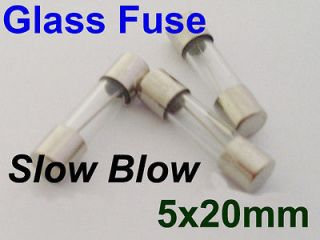 10 pcs glass fuse 5mm x 20mm 15a 250v slow