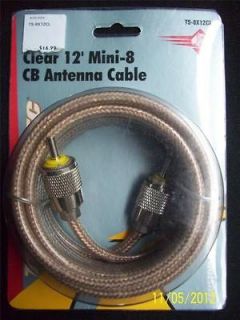 New in Package Truck Spec 12 Mini 8 CB Antenna Cable TS 8X12CL