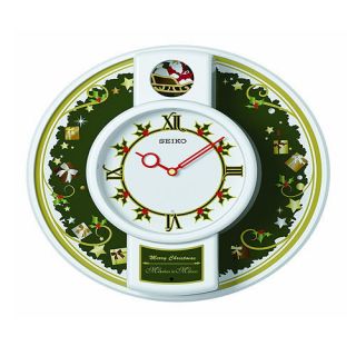 Seiko Mini Melody in Motion Christmas Wall Clock   QHM003WLH