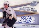 08 09 ud ice signature swatches sidney crosby auto jers