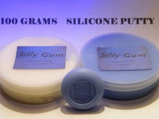 100 Grams Silly Gum Silicone Putty Rubber Mould Making RTV Art Silver 