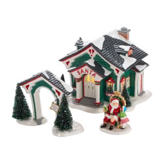   VILLAGE Dept 56 House Christmas Set 4028703 A VISIT WITH SANTA CLAUS