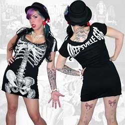 kreepsville 666 skeleton dress black with white skeleton more options