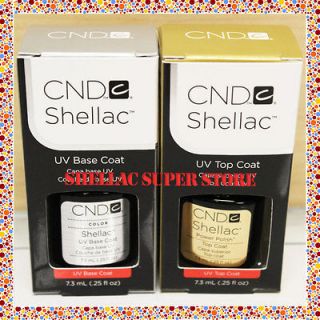 HOT SALE CND Shellac UV Gel Base & Top Coat 7.3ml(0.25 oz) SET OF 2 