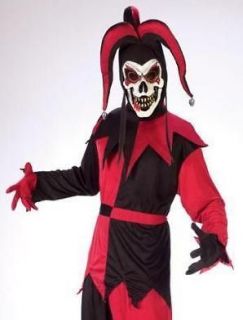 kids evil court jester scary clown halloween costume m one