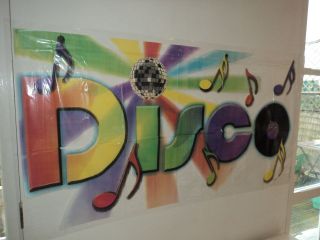  or 80s Party Decoration   Large Disco Sign Scene Setter 33 x 65
