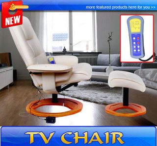   Office TV Chair Recliner Lounge Massage Chair Vibrating W/ Ottoman