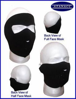   Black Neoprene Face Mask  Half & Full, Biking, Ski,Sky Diving,Cycling