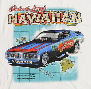 Vintage Drag Club T Shirts, Roland Leong, Hawaiian Funny Car