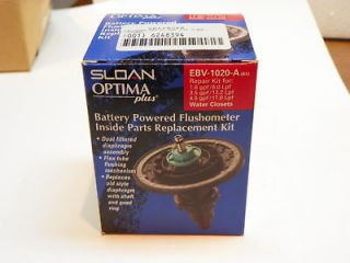 new sloan optima plus ebv 1020 a replacement kit time