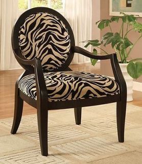 linon occasional chair zebra print  141 98
