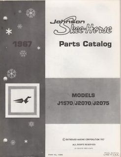 1967 johnson skee horse snowmobile parts manual 