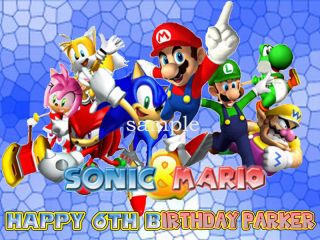 SONIC X RIDERS Edible Birthday CAKE Image Icing Topper