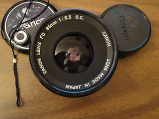 Canon FD mount 35mm f/3.5 S.C Lens in very good condition