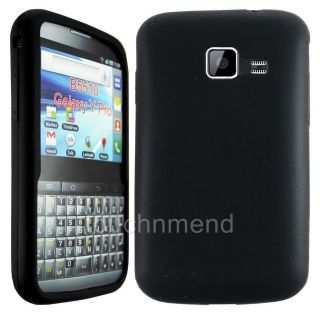 BLACK SiLiCONE BACK CASE COVER SKiN POUCH FOR SAMSUNG GALAXY Y PRO 