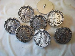 coin buttons 6 pc picaso style paris new york
